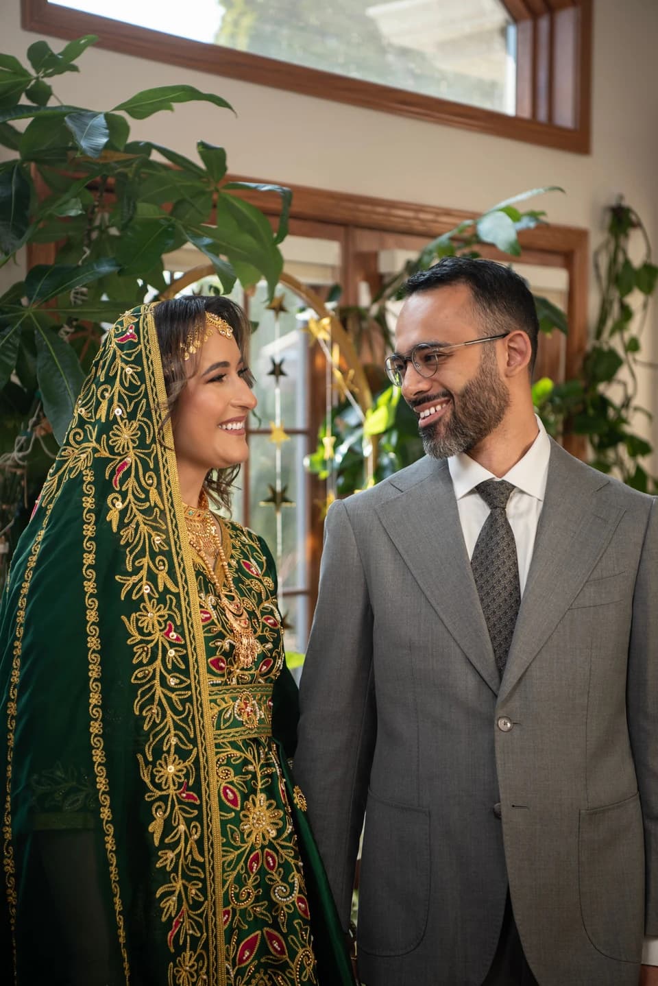 Cristina and Hesham on their courthouse wedding day